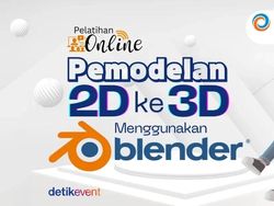 Cara Praktis Ubah Gambar Jadi Objek 3D Menggunakan Blender Bersama NF Academy
