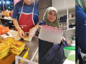 Bawa Wadah Sendiri Saat Jajan di Pasar Malam, Wanita Ini Banjir Pujian Bawa Wadah Sendiri Saat Jajan di Pasar Malam, Wanita Ini Banjir Pujian