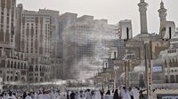 Kipas Angin Embun Redam Panas 43 Derajat Celcius di Masjidil Haram