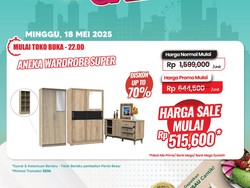 Lemari Baju di Transmart Full Day Sale Diskon Hampir Rp 1 Jutaan