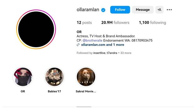 Olla Ramlan lepas hijab