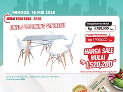Satu Set Meja Makan Diskon Gede-gedean di Transmart Full Day Sale
