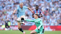 Di partai final Piala FA pada tanggal 17 Mei 2025 lalu, Man City berhadapan dengan Crystal Palace, klub yang bermarkas di Selhurst, London Selatan. Foto: REUTERS/Isabel Infantes