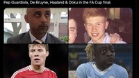 Meme ini ikut menyenggol Manchester United dengan ledekan: Man City kalah di final Piala FA setelah bermain seperti Man United! Foto: dok. Internet/X (Twitter)
