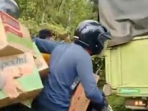 Viral Warga Jarah Mi Instan dari Truk yang Kecelakaan di Sumsel, Sopir Kabur Viral Warga Jarah Mi Instan dari Truk yang Kecelakaan di Sumsel, Sopir Kabur