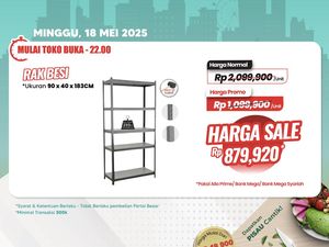 Beli Rak di Transmart Full Day Sale Diskon Rp 1,2 Jutaan Beli Rak di Transmart Full Day Sale Diskon Rp 1,2 Jutaan