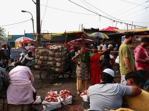 Aktivitas Pasar Daging di New Delhi Jelang Musim Panas
