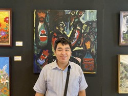 Melihat Karya Anugrah di UGM, Seniman Autis yang Melukiskan Pengalaman Kelamnya