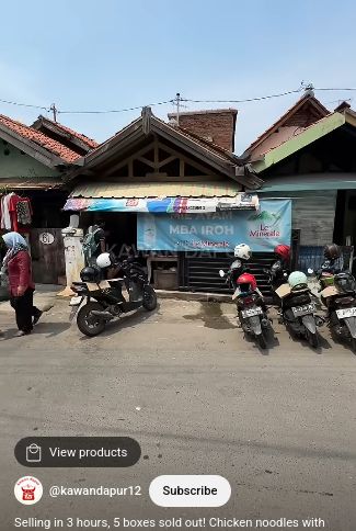 mie instan dari mie ayam yang unik di Tegal, Jawa Tengah