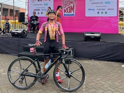 Bripka Doni Wakili Polresta Malang di Ajang Balap Sepeda Bromo KOM 2025