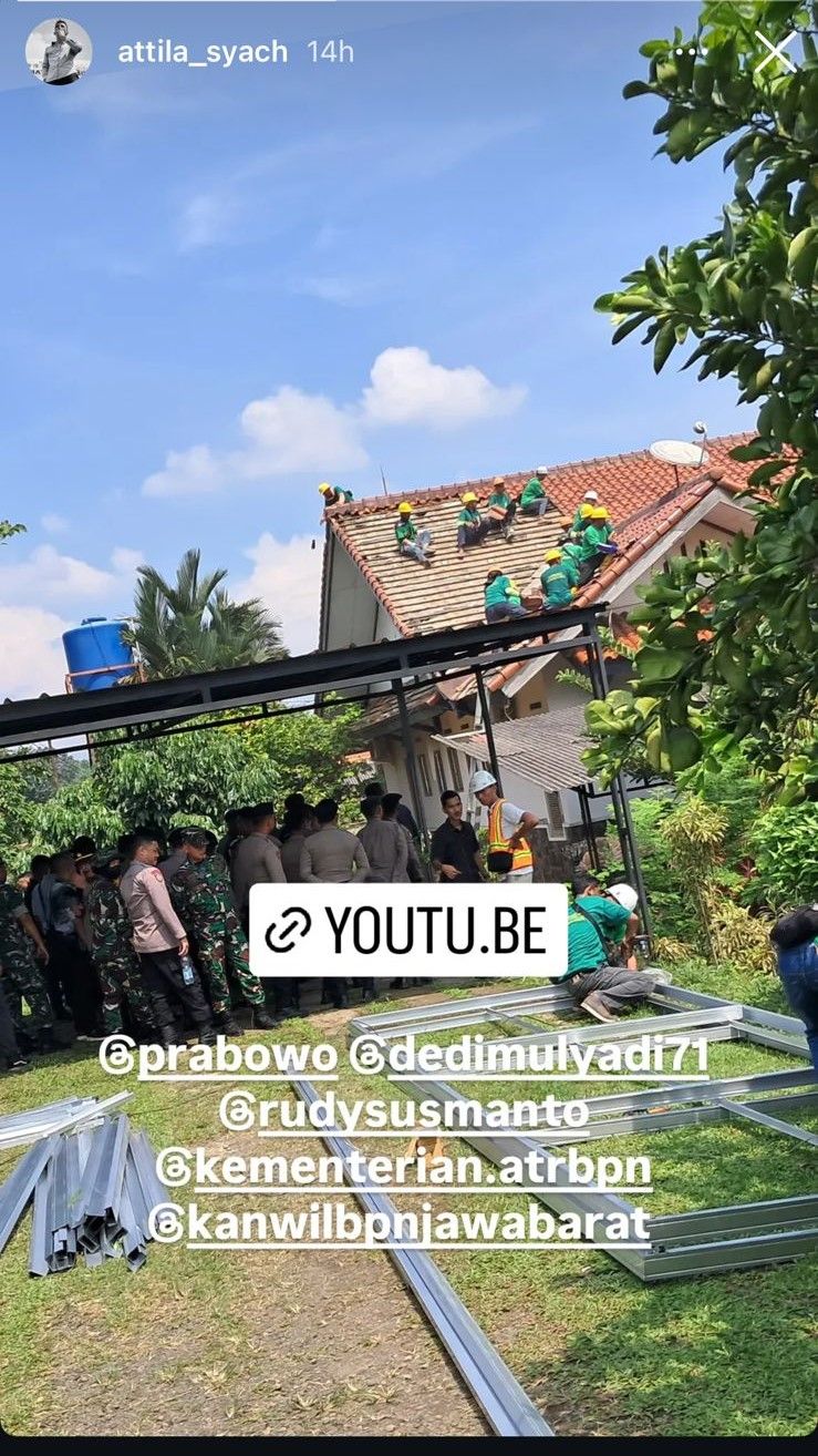 Unggahan Insta Stories Attila Syach