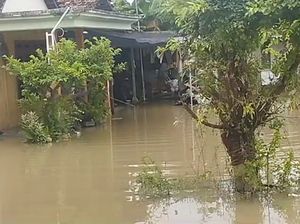 Bengawan Solo Meluap Genangi 5 Desa di Lamongan