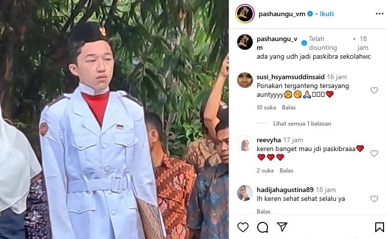 Dewa, anak Pasha Ungu yang jadi petugas Paskibra