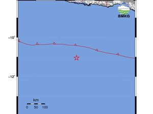 Gempa M 5,1 Guncang Pacitan