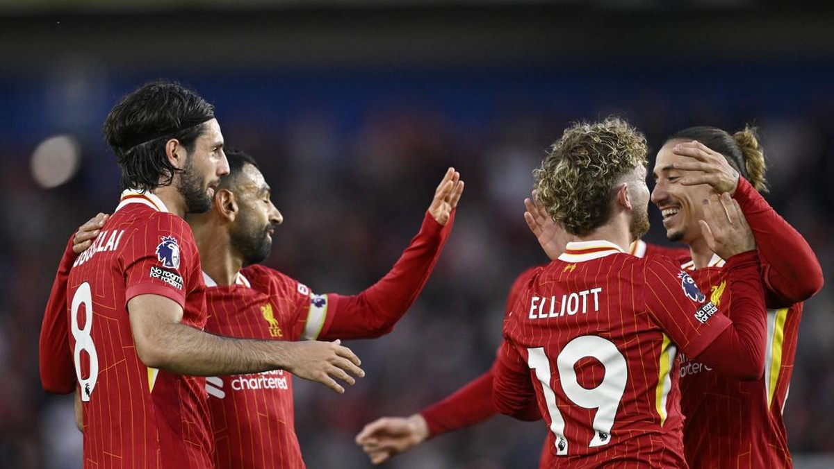 Liverpool memang kalah dari Brighton, tapi bikin rekor ini (REUTERS/TONY O BRIEN)