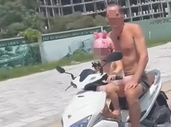 Ngaco Banget! Turis Biarkan Anak Kendarai Motor Sewaan di Phu Quoc