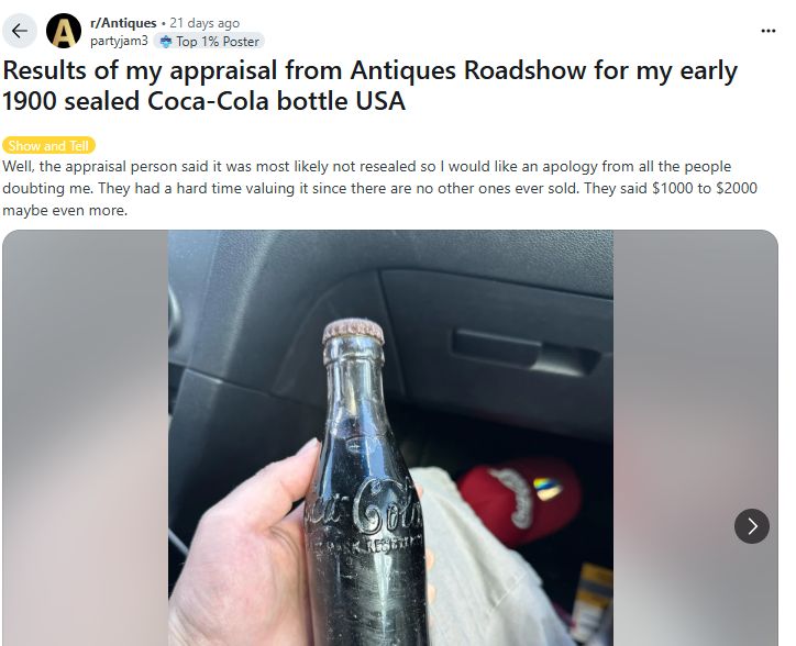 Botol Coca-Cola Berusia 1 Abad Ditemukan Kolektor, ini Tampilannya