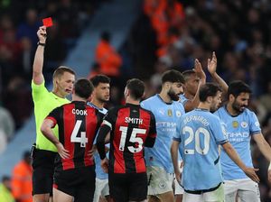 Drama Dua Kartu Merah, Man City Hajar Bournemouth 3-1 Drama Dua Kartu Merah, Man City Hajar Bournemouth 3-1