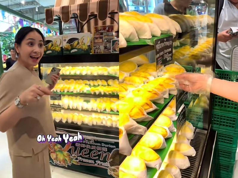 Nagita Slavina hunting durian di Bangkok