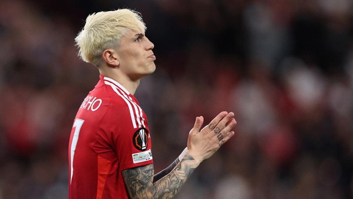 Soccer Football - Europa League - Final - Tottenham Hotspur v Manchester United - San Mames, Bilbao, Spain - May 21, 2025 Manchester Uniteds Alejandro Garnacho reacts REUTERS/Violeta Santos Moura