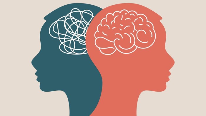 ilustrasi stroke Metaphor bipolar disorder mind mental