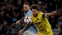 Dari ketujuh golnya di Liga Europa 2024/2025, Hogh mencetak dua di antaranya dari tendangan penalti. Foto: AFP/FILIPPO MONTEFORTE