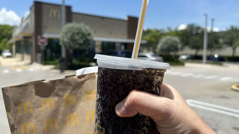 Kentang goreng dan soda di McDonald's