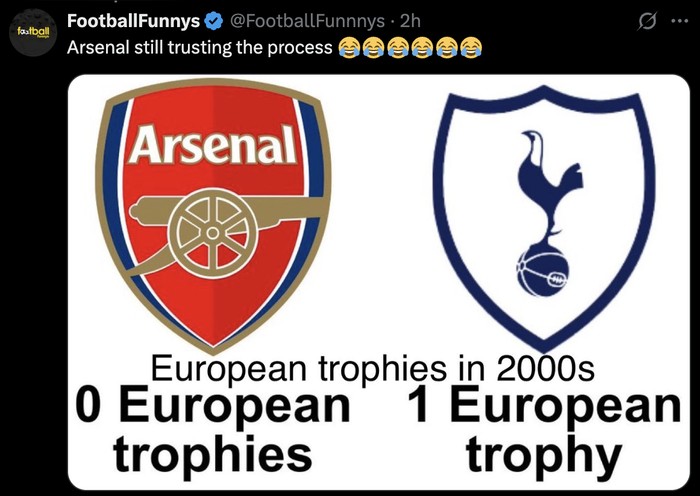 Meme Arsenal Meme Arsenal jadi badut Eropa usai Tottenham Hotspur juara Liga Europa.