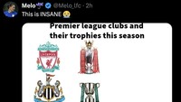 Pencapaian klub-klub Inggris musim ini dibandingkan dengan Arsenal. (Foto: Twitter)