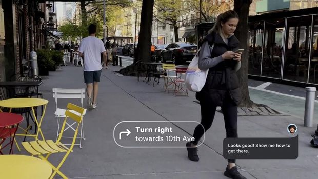 POV menggunakan kacamata AI Google