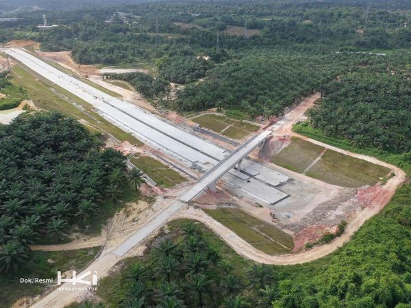 Penampakan Proyek Tol Lingkar Pekanbaru dari Udara