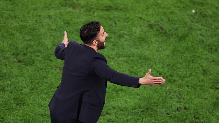 Ruben Amorim Soccer Football - Europa League - Final - Tottenham Hotspur v Manchester United - San Mames, Bilbao, Spain - May 21, 2025 Manchester United manager Ruben Amorim reacts during the match REUTERS/Juan Medina
