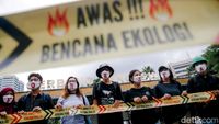 Aksi Tuntut Kejahatan Korporasi Terhadap Ekologis di DPR