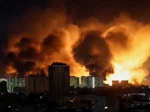 Detik-detik Ledakan Mengguncang Kyiv Saat Rusia Lancarkan Serangan Udara