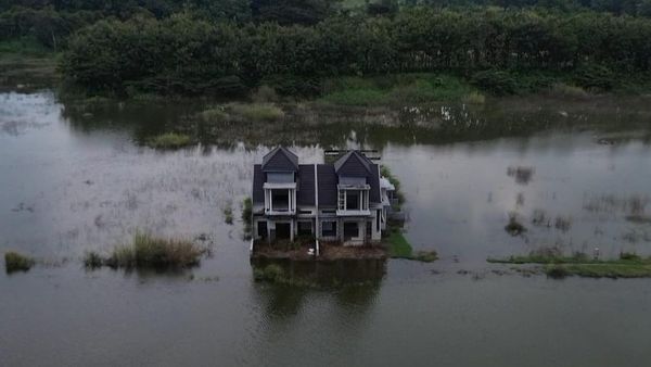Potret Rumah Mewah Terbengkalai di Tengah Rawa Seluas 4 Lapangan Bola
