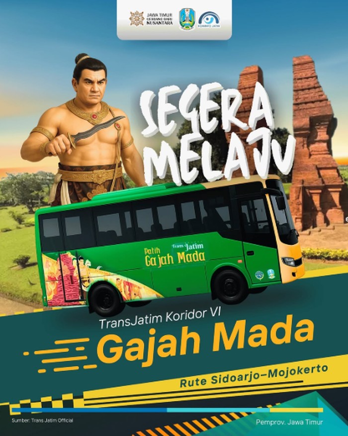 Trans Jatim Koridor VI Gajah Mada Rute Sidoarjo-Mojokerto.