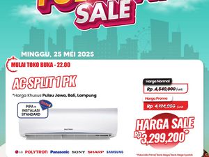 Beli AC Split 1 PK di Transmart Full Day Sale, Mulai Rp 3,2 Juta