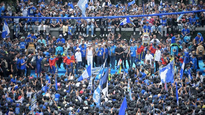 Perayaan juara Persib Bandung di Kota Bandung, Minggu (25/5/2025). Perayaan juara Persib Bandung di Kota Bandung, Minggu (25/5/2025).