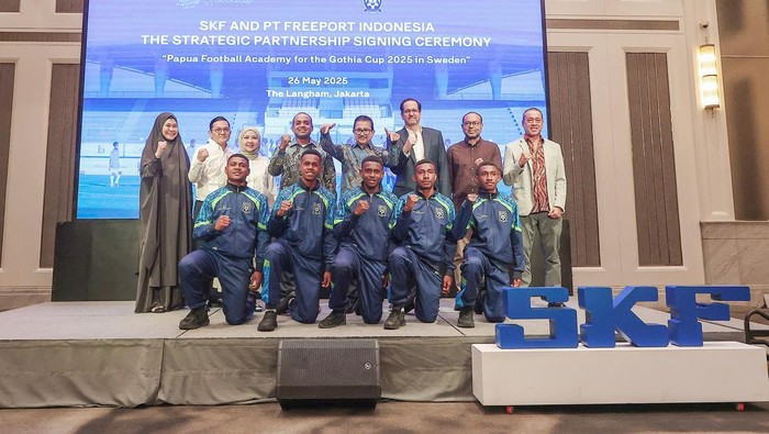 PT SKF Industrial Indonesia (SKF) dan PT Freeport Indonesia (PTFI) secara resmi telah menandatangani Nota Kesepahaman (MoU) untuk mendukung Papua Football Academy (PFA) berprestasi pada turnamen Gothia Cup 2025 di Swedia. Ajang itu bergulir pada 13 hingga 19 Juli mendatang.