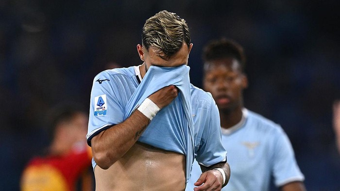ROME, ITALY - MAY 25: Valentin Castellanos of Lazio disappointment during the Serie A match between Lazio and Lecce at Stadio Olimpico on May 25, 2025 in Rome, Italy. (Photo by Image Photo Agency/Getty Images)
