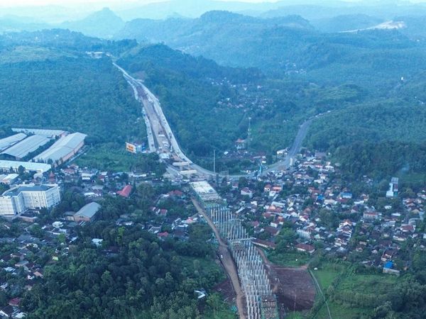 Penampakan dari Udara Proyek Akses Tol Yogyakarta-Bawen