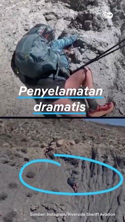 Video Pendaki Ini Bertahan Hidup Selama 1 Jam di Pinggir Tebing