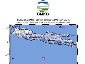 Getaran Gempa M 5,4 Pacitan Dirasakan di Nganjuk hingga Yogyakarta Getaran Gempa M 5,4 Pacitan Dirasakan di Nganjuk hingga Yogyakarta