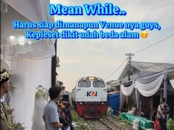 Viral Pinggir Rel Kereta Jadi Lokasi Nikahan, Ini Reaksi Fotografer dan Tamu