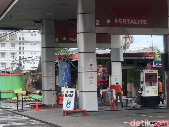 SPBU Gedong Tengen Jogja kebakaran, Selasa (27/5/2025). SPBU Gedong Tengen Jogja kebakaran, Selasa (27/5/2025).