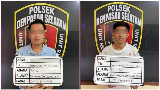 Tim gabungan Polresta Denpasar dan Ditreskrimum Polda Bali, menangkap dua pria yang yang merupakan pelaku pembunuhan sadis yang menewaskan seorang pria atau korban berinisial AA (54).