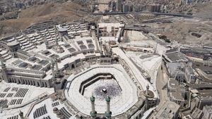 Potret Masjidil Haram dari Gedung Tertinggi di Arab Saudi