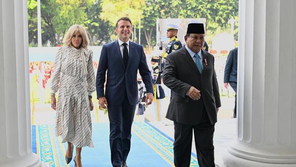 Foto-foto Istri Presiden Prancis di Jakarta, Ngobrol Bareng Anak Prabowo