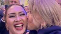 Dicium Brigitte Macron dan BTS Lain Ajeng Kamaratih di Jamuan Presiden Prancis