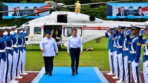 Suasana Penyambutan Presiden Prancis Macron di Akmil Magelang